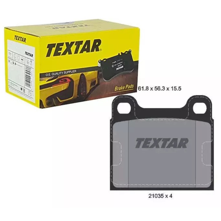 Textar fékbetétek Mercedeshez, hátsó, 61,8x56,3x15,5mm, 0,67kg