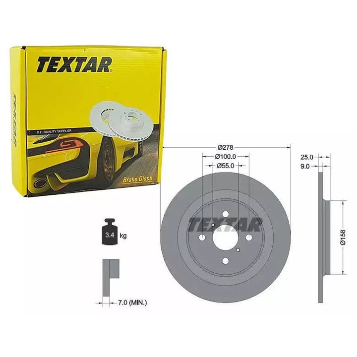 Ruville féktárcsa, 278x25x9mm, 4/6 lyuk