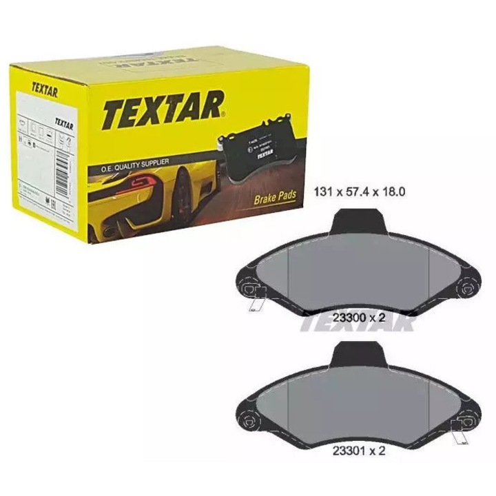 Ruville fékbetétek Ford Escort 90-hez - szett, 131x57,4x18mm