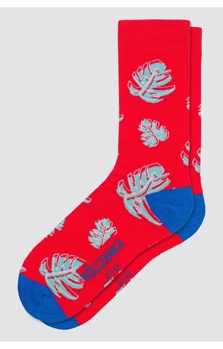 Sosete dama WOLCZANKA, bumbac, rosu, 39-41