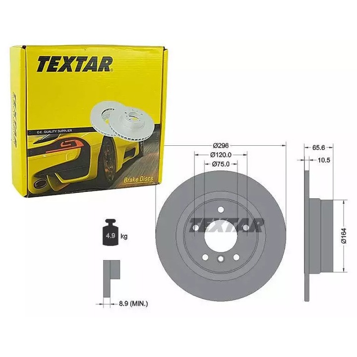 Textar féktárcsa, 296x10,5mm