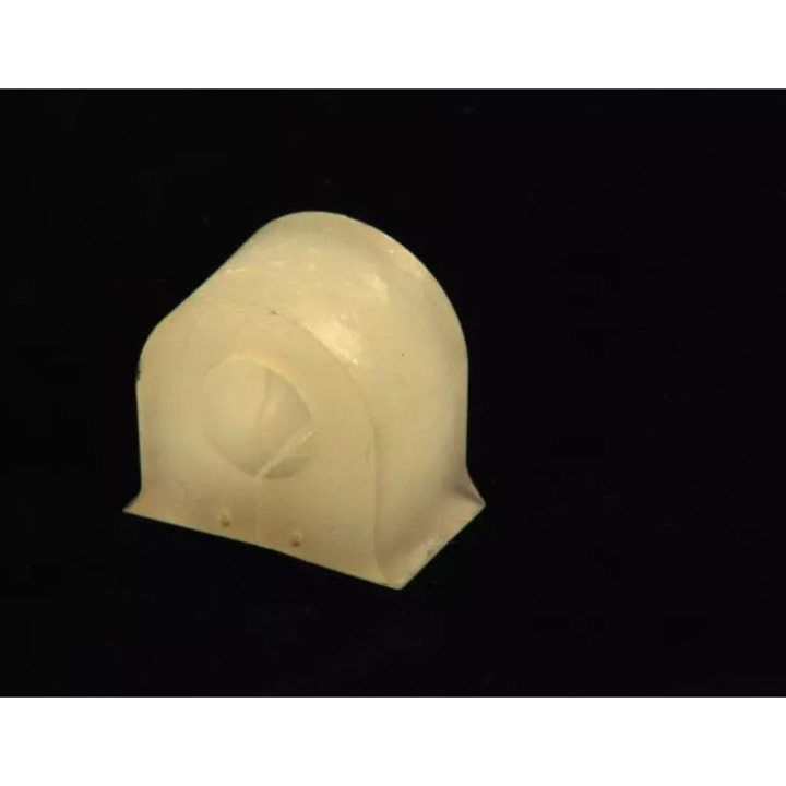 Autóalkatrész, SASIC, stabilizátorrúd persely, 17,4mm, 15,9mm, fehér, 40x25x37mm