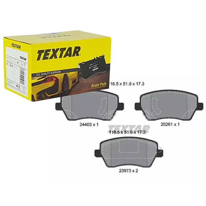 Fékbetétek, Ruville, Nissan Micra/Note 1,2/1,5 DCI-hez, 2 kopásjelzővel, 116,4x52,5x17,3mm