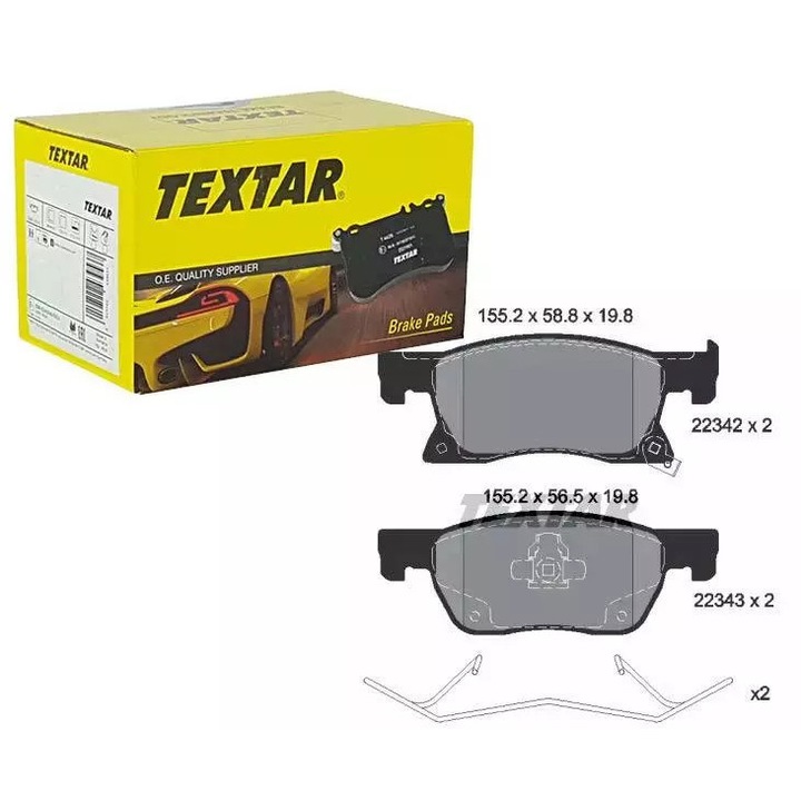 Ruville fékbetétek Opel Astra K-hoz, 1,0-1,6, 155,3x58,8x19,8mm