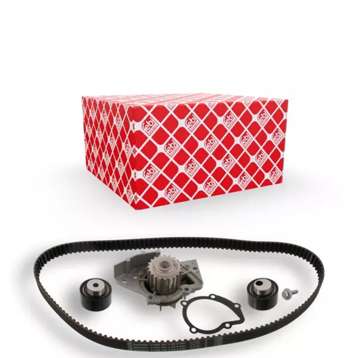 FEBI vezérlés szett Peugeot 2,0HDI-hez, 25,4 mm, 141 fog, vízpumpával