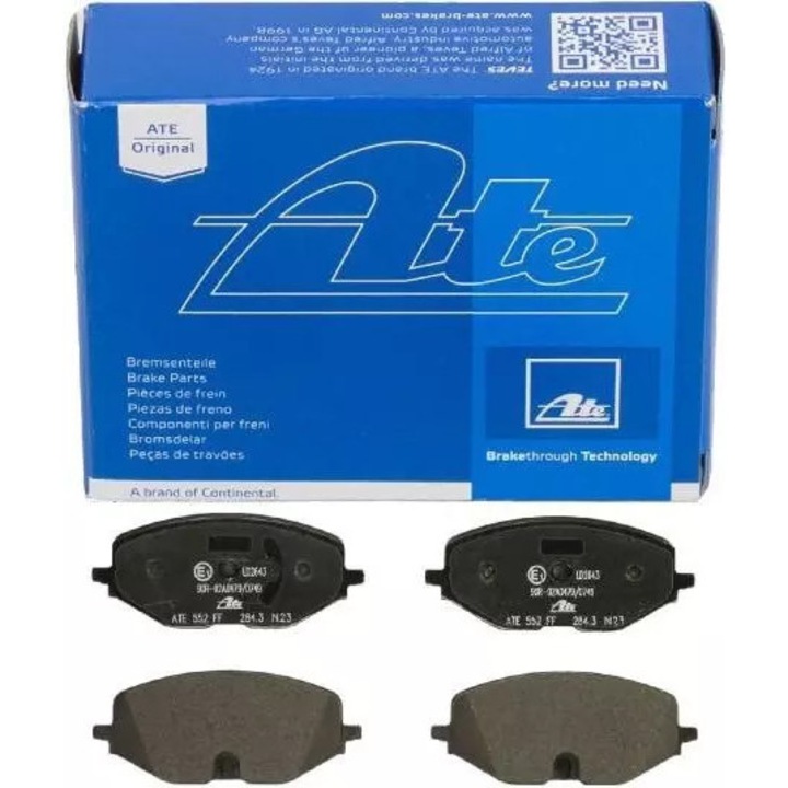 ATE fékbetét szett VW Caddy/Golf modellekhez, 148x63,5x18,4mm, 4 csavar