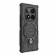 Кейс за Xiaomi Redmi Note 14 Pro 5G Carbon Shield PRO с 360° въртящ се пръстен, съвместим с Magsafe, удароустойчив, първокласно качество, Daden, син/прозрачен