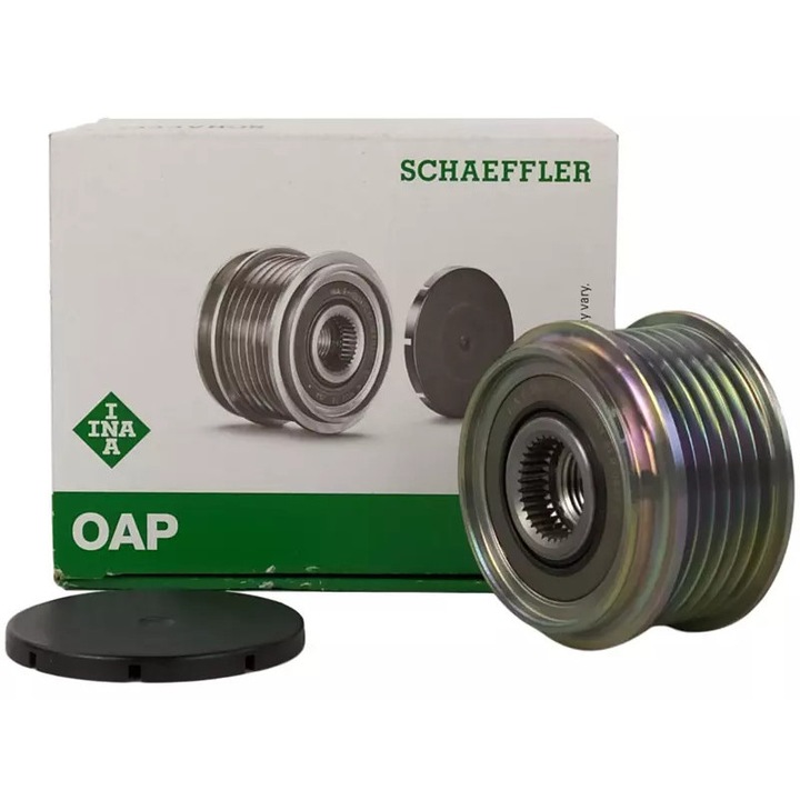 INA alternátor szabadonfutó, Renault, 6 bordás, 10,7mm