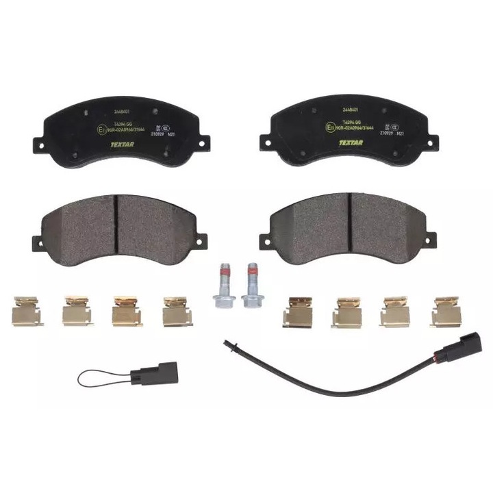 TEXTAR fékbetétek, Ford Transit 06- modelhez, 2 kopásjelzővel, 164,9x67x19mm