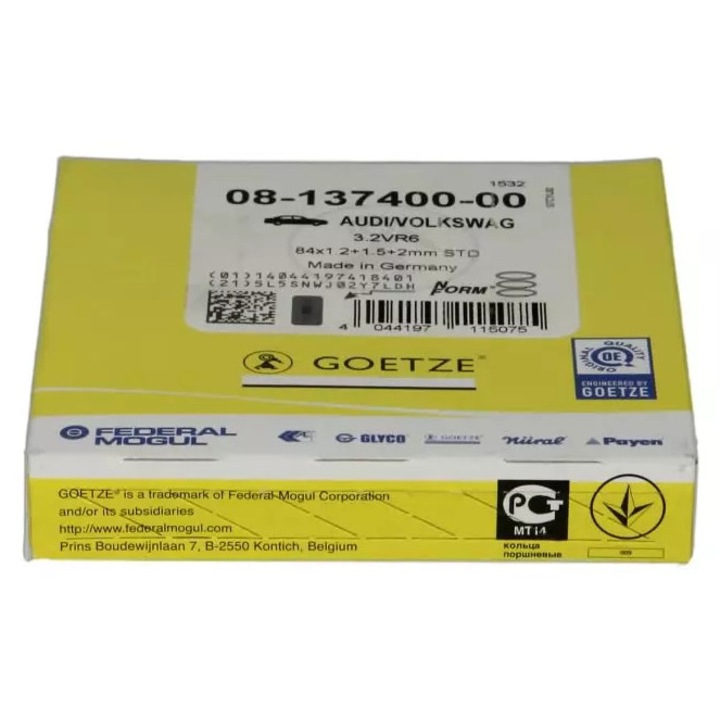 Dugattyúgyűrűk, Goetze, VW Touareg, 08-137400-00