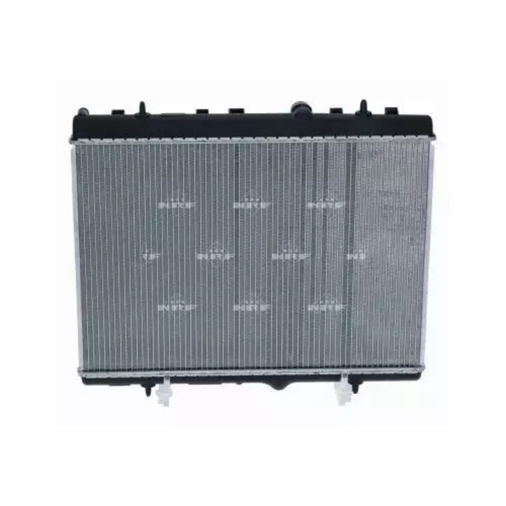 NRF autóhűtő, Zebra, 538x380x28mm, rögzítőelemekkel, CITROEN C3 02- PEUGEOT 207 06- modellekhez