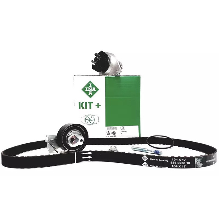 INA vezérműszíj készlet Citroen 1,4 96-hoz, vízpumpával, 17mm, 1 fog