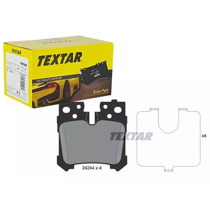 Textar fékbetét készlet Lexushoz, hátsó, 74,5x76,5x18,5mm