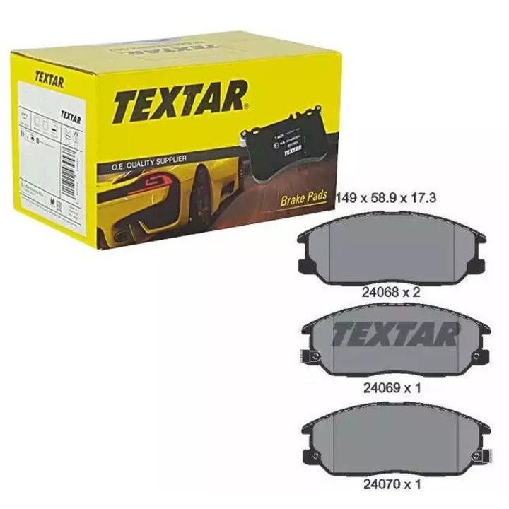 Ruville fékbetétek Kia Sorento 2,4-3,5 V6-hoz, 149x58,9x17,3mm, készlet