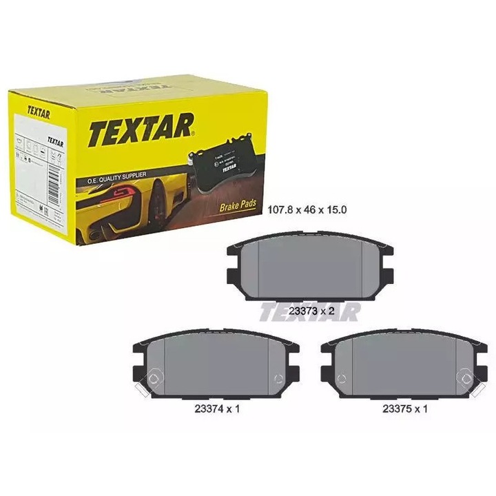 Fékbetétek TEXTAR, Ruville, 107,8x46x15mm, Mitsubishihez, szett