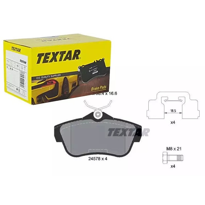 Ruville fékbetét szett, Citroen Jumpy 1,6-2,0 HDI-hez, 113,5x58,4x16,6mm, hátsó