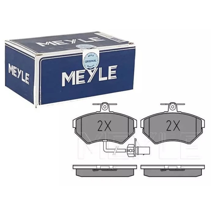 Placute de frana MEYLE pentru VW A4 94-/PASSAT 96- cu senzor, 118,9x69,4x19,6mm, set
