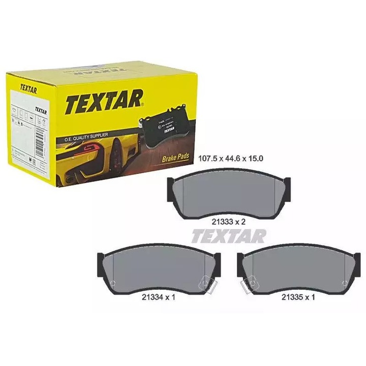 Fékbetét készlet, Textar, Suzuki Swift 89-97-hez, 107.5x44.6x15mm, Sumitomo fékrendszer