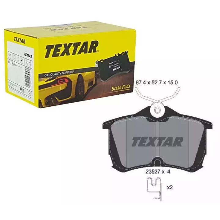 Textar fékbetétek, Honda Accord 98-hoz, 87.4x52.7x15mm, 4 kopásjelzővel