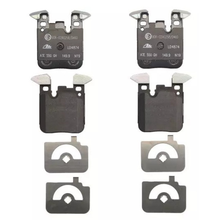 ATE fékbetét készlet, BMW 1/2/3/4-es szériához, 73,5x94,5x16,7mm, hátsó