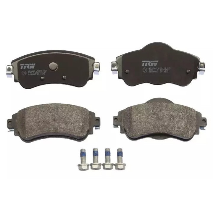 Fékbetét készlet, TRW Citroen C4-hez, 129x53x18,5mm