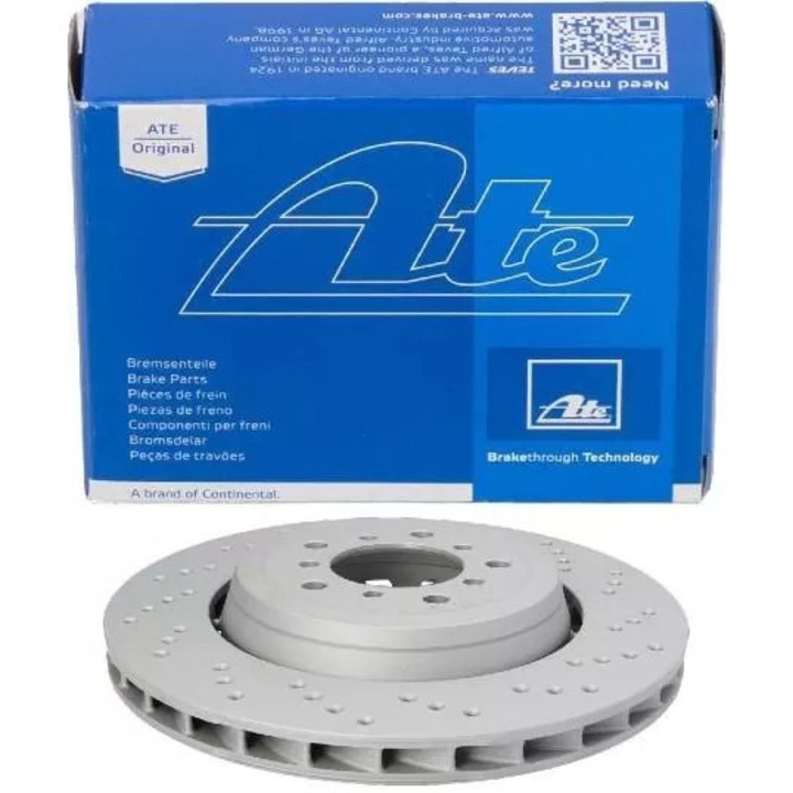 Спирачен диск ATE перфориран/вентилиран, 328x61мм, 5 отвора, за BMW 3/Z4 3.2 00-08