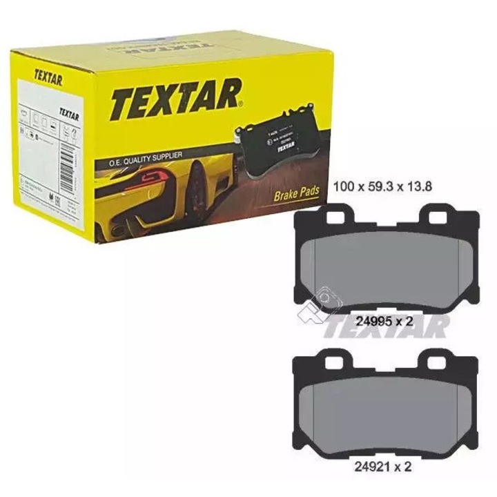 Fékbetétek, Ruville, készlet, Nissan 370Z/Infiniti FX/G37/Q70, 100x59,3x13,8mm, 2 kopásjelző