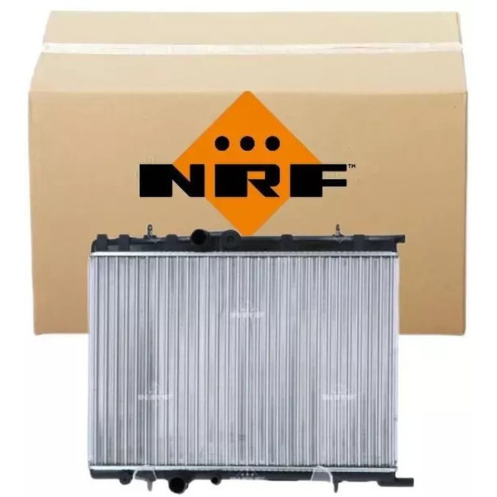 NRF autóhűtő, Peugeot Partner/Berlingo modellekhez, 554x376x27mm, érzékelőnyílással