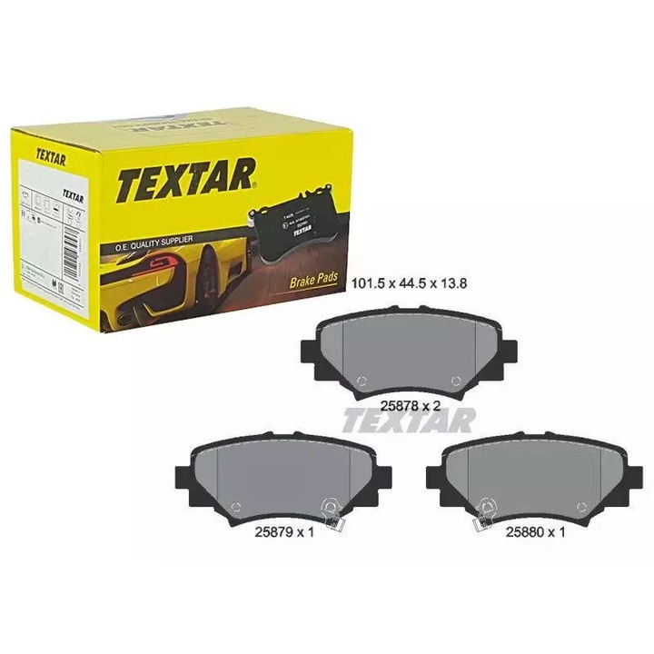 Ruville fékbetétek Mazdahoz, készlet, 101,5x44,5x13,8mm, 2 kopásjelző, hátsó