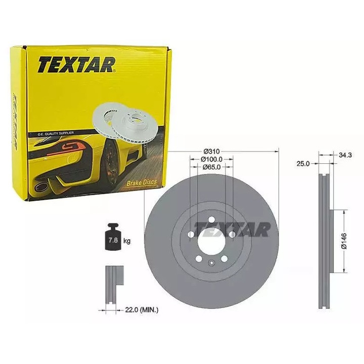 Ruville féktárcsa, 310mm, 25mm vastagság