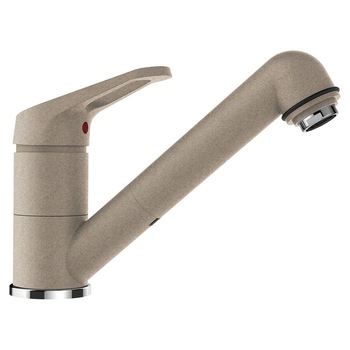 Baterie granit Schock Cosmo cu Dus Extractibil Sabbia, finisaj granit, rotatie tija la 150 grade Baterie granit Schock Cosmo cu Dus Extractibil Sabbia, finisaj granit, rotatie tija la 150 grade