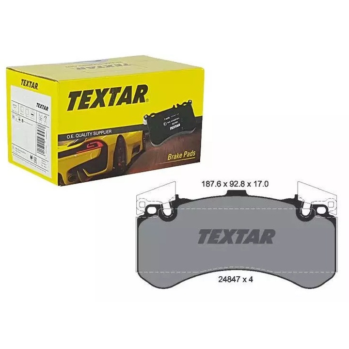 Textar fékbetét készlet Audi A8/S6-hoz, 190x92,9x17mm