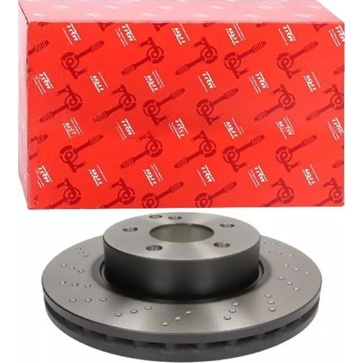 TRW féktárcsa, szellőztetett, 295x64,5mm, 5 lyukú, fekete, személygépkocsikhoz