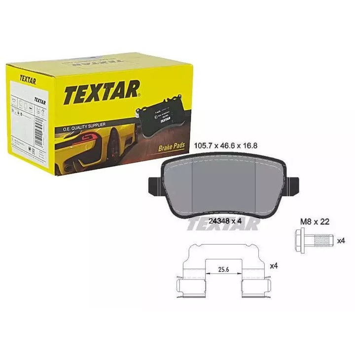 Ruville fékbetét szett, Fiat Croma 1,9/2,4-hez, 105,7x46,6x16,8mm, hátsó