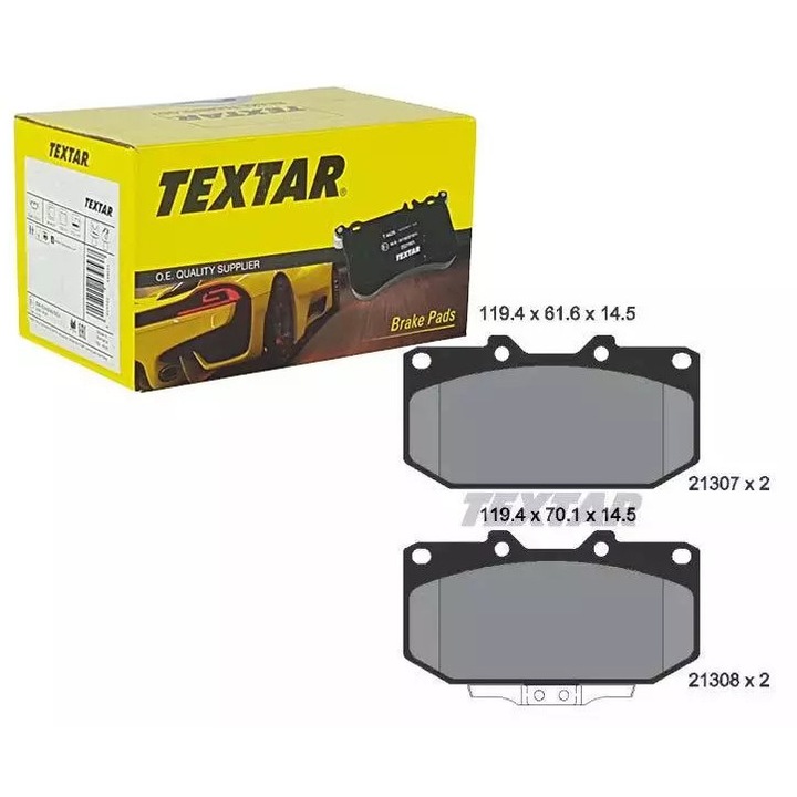 Fékbetétek, Ruville, Subaru Impreza 00-/300ZX-hez, 119,2x70,1x14,5mm, szett