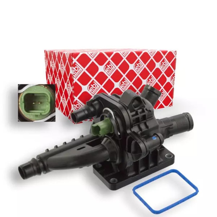 FEBI autó termosztát, 83°C, érzékelő és tömítés, 20mm, 0.37kg