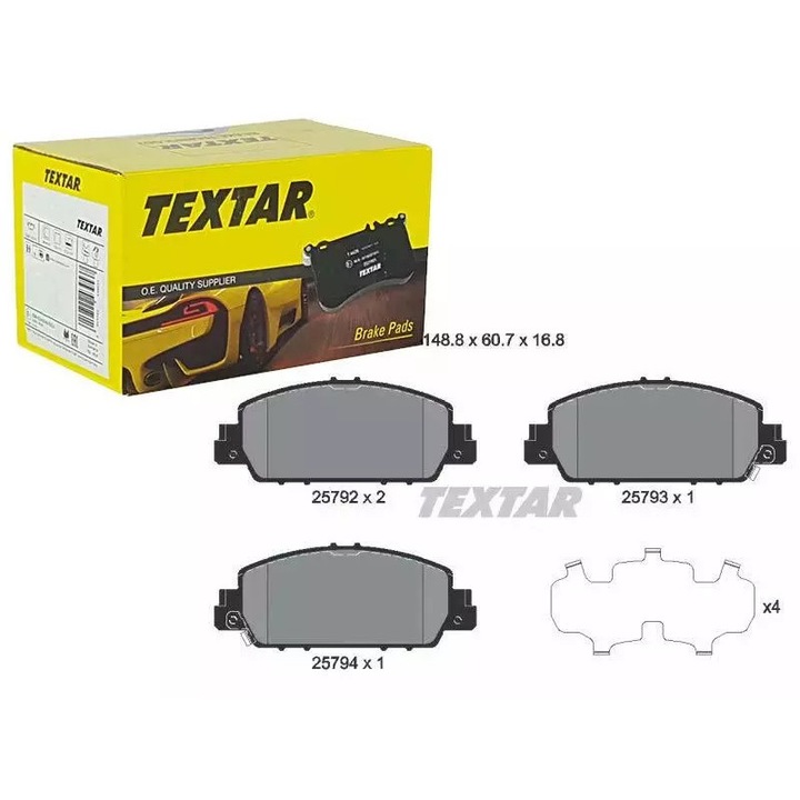 Ruville fékbetétek Honda HR-V 1,5-höz, 2 kopásjelzővel, 148,8x60,7x16,4mm, készlet