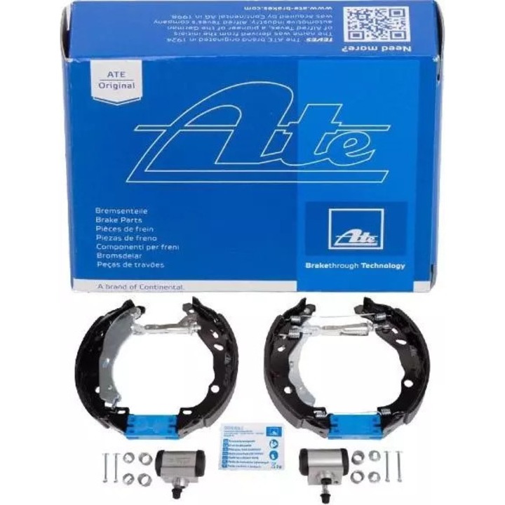 Fékpofakészlet, ATE, hengerekkel, 20,6mm, 203x39mm, Citroen C-Elysse/C3/C4-hez