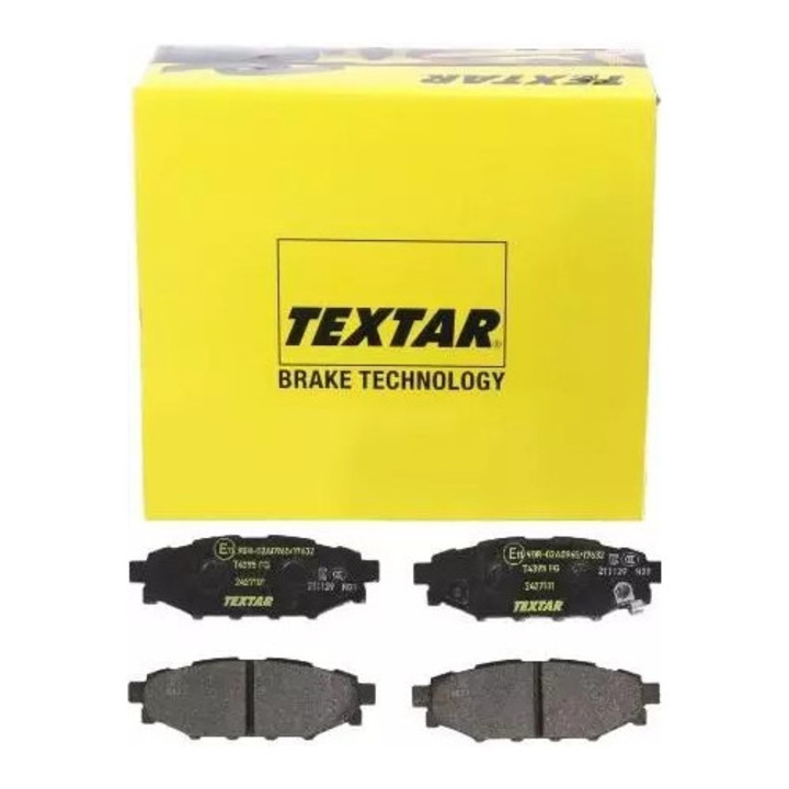 Fékbetét készlet, Textar, 110,6x37x14mm, Subaru T. XV/Outback/Legacy/Impreza/Forester 1.5-3.0 03- modellekhez