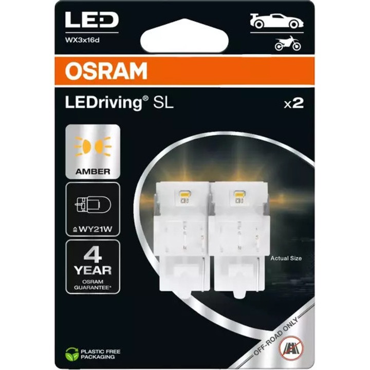 LED крушки Osram LEDriving WY21W, 2 броя, 6000K, 12V