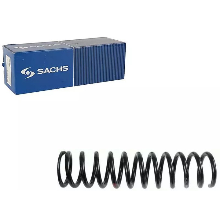 Sachs felfüggesztő rugó, piros és sárga, 440x109mm, Mercedes W124 200-230E/200D-hez