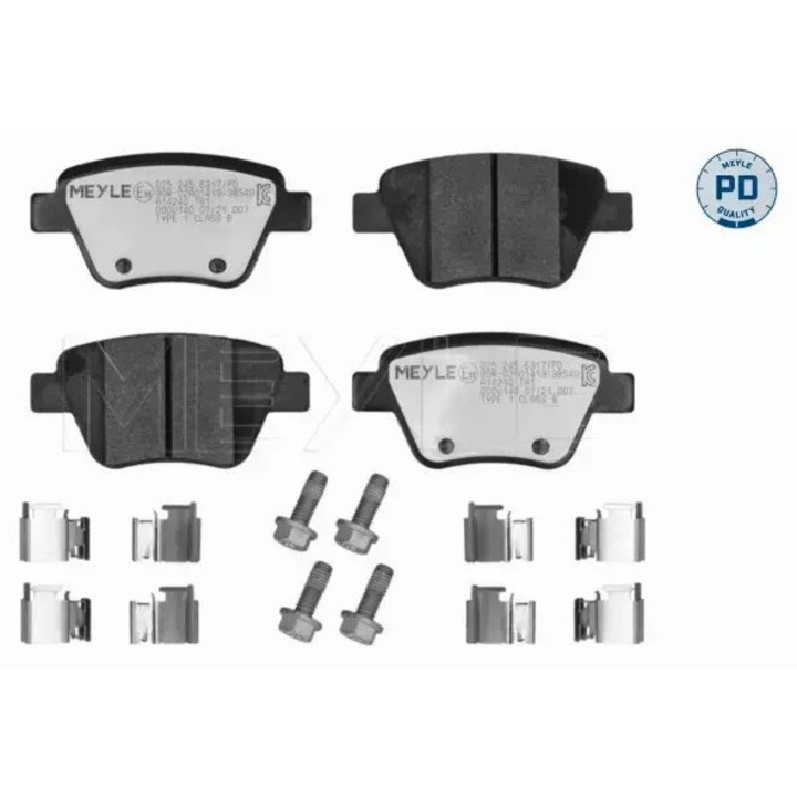 Fékbetétek, MEYLE, VW-hez, szett, 109,2x53x17,7mm, PRÉMIUM minőség, VW A3/GOLF VI/OCTAVIA/SUPERB/YETI
