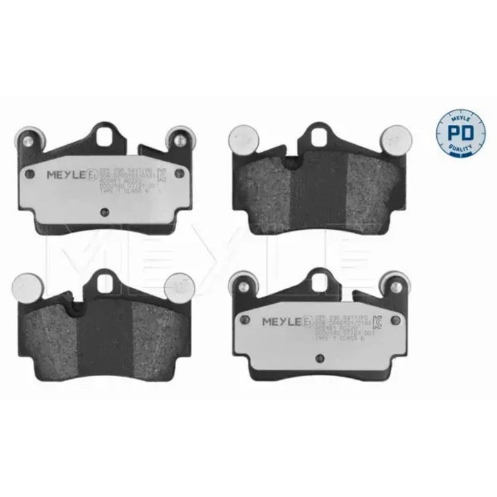 Fékbetétek, MEYLE, VW/Porsche-hoz, szett, PRÉMIUM minőség, 112,1x73,1x16,2mm