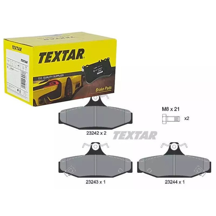 Fékbetétek, Textar, 114x55x14,2mm, készlet Daewoo Musso/Korandohoz