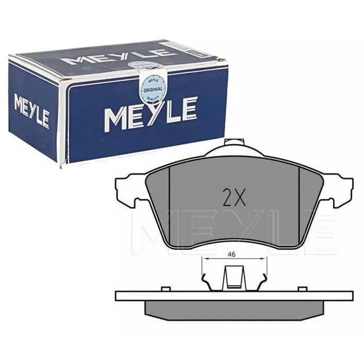 Fékbetétek, MEYLE, VW T4-hez, 1,9-2,5 TDI, 156,3x68,7x19,6mm
