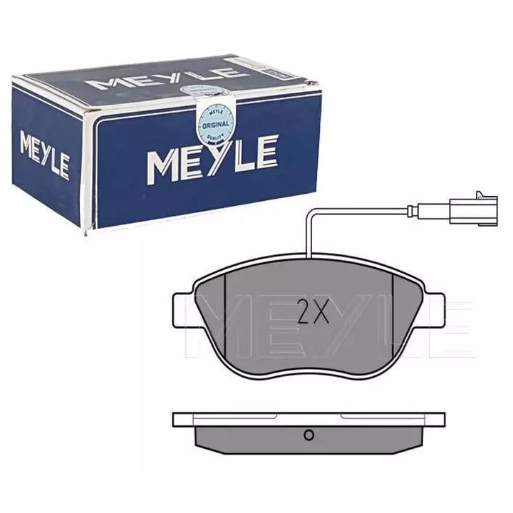MEYLE fékbetét készlet Fiat Punto/Qubo-hoz, 137x57,4x18,2mm, 2 kopásjelzővel, PRÉMIUM minőség