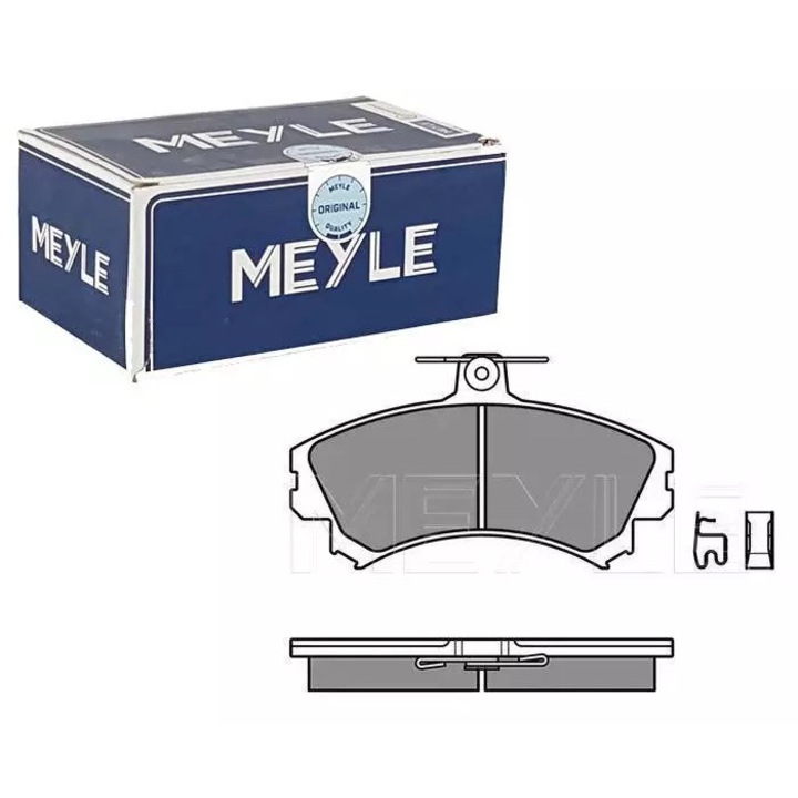 MEYLE fékbetétek Mitsubishi Colt 04- modellekhez, 129,8x73x17mm, 2 kopásjelzővel, akusztikus érzékelővel