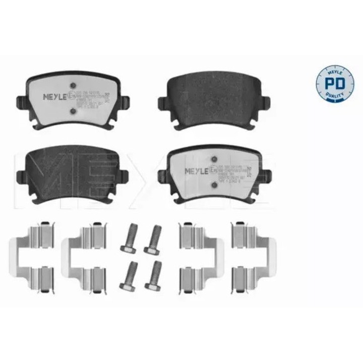 Fékbetétek, MEYLE, VW Golf 5 03-/Octavia/Touran-hoz, 105,3x56x16,7mm, PRÉMIUM minőség, készlet
