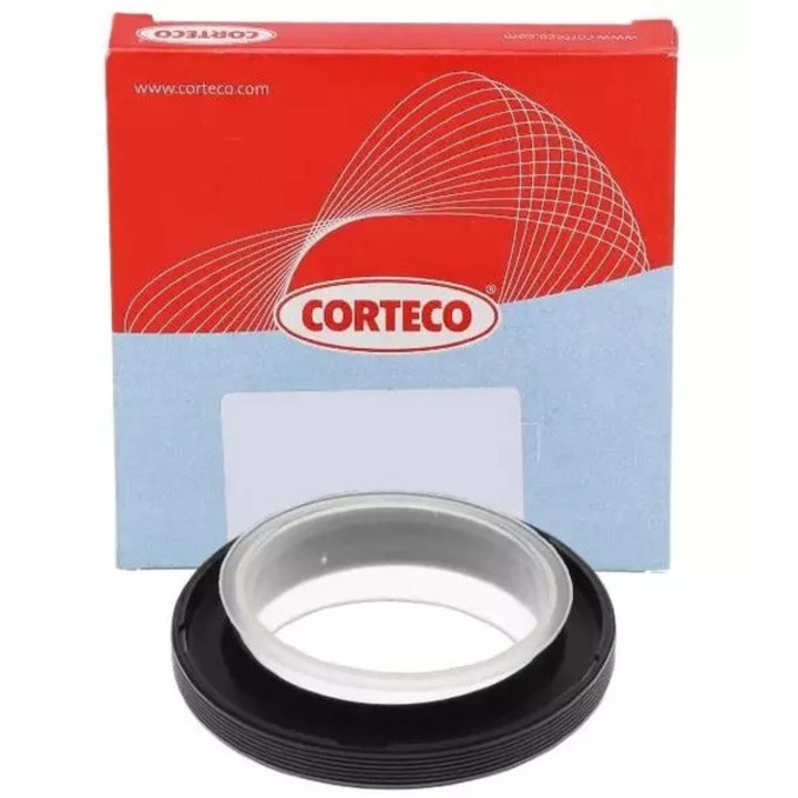 Simering arbore cotit, Corteco, 40x55x6,4mm, PTFE, cu protectie impotriva prafului, pentru automobile si autobuze