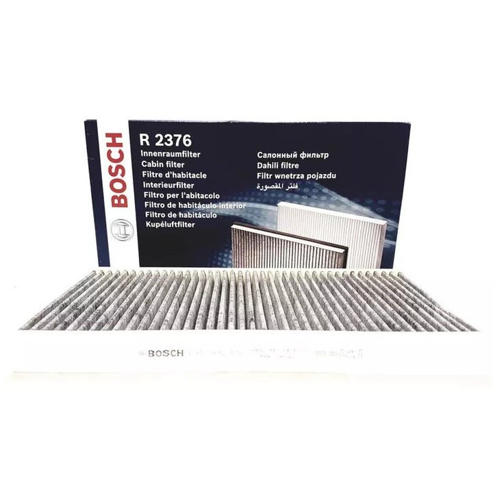 Utastérszűrő, Bosch, aktív szenes, 331x165x30mm, Opel Corsa C/Combo/Signum/Vectra modellekhez